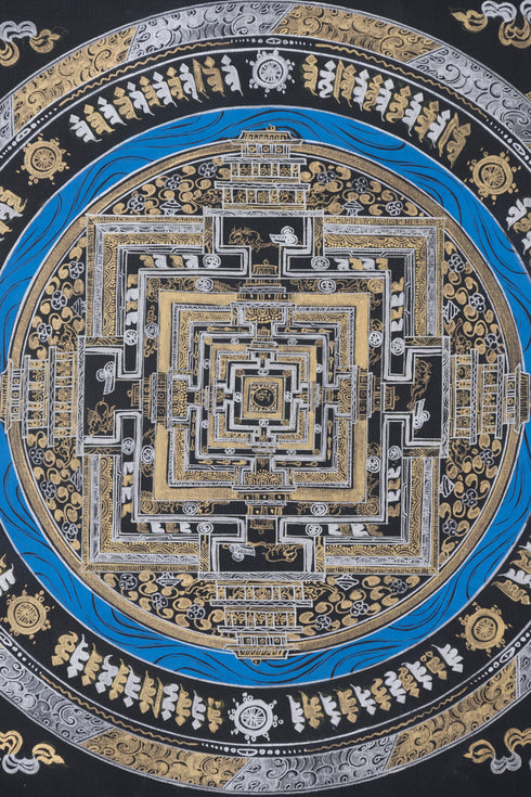 kalachakra mandala tibetan thangka painting